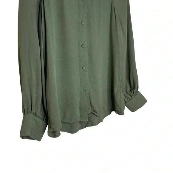 Aritzia Wilfred Josephine Long Sleeve  Puff-sleeve Button Down Blouse Size XS - Picture 7 of 12